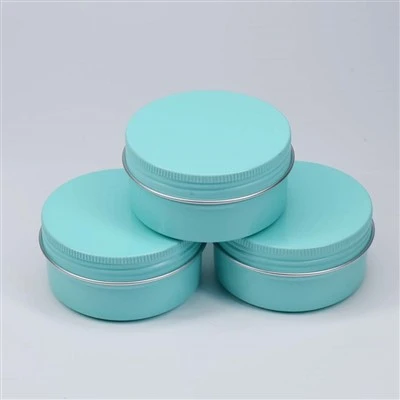 49*18size 25ml Mavi Özelleştirilmiş Baskılı Alüminyum Kap Kapaklı